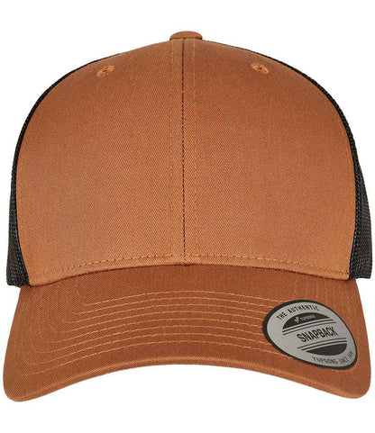 Flexfit Retro Trucker Two Tone Cap in Caramel/Black