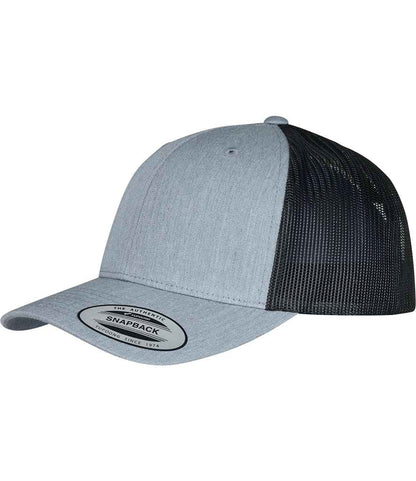 Flexfit Retro Trucker Two Tone Cap in Heather Grey/Black