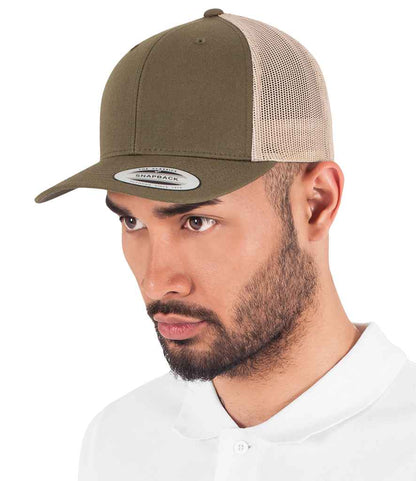 Flexfit / Yupoong Flexfit Retro Trucker Two Tone Cap Moss green/khaki