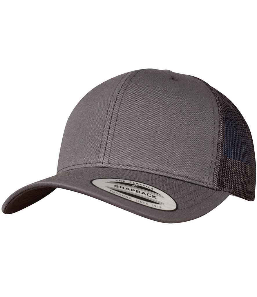 Flexfit Retro Trucker Cap in Dark Grey
