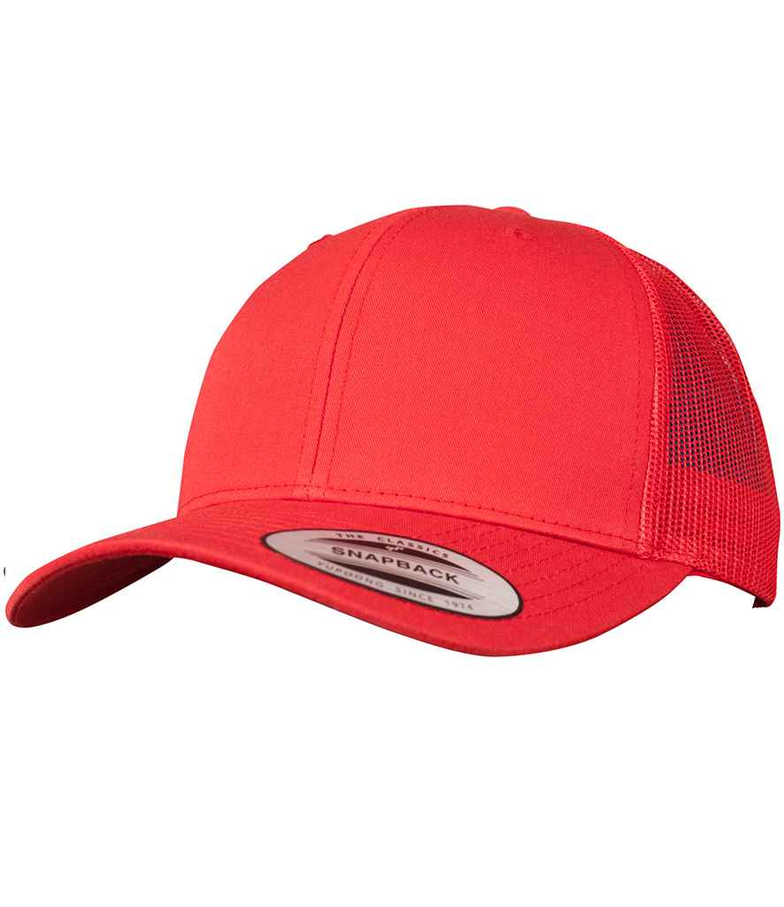 Flexfit Retro Trucker Cap in Red