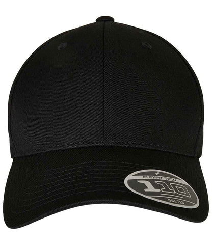 Flexfit 110 Curved Visor Snapback Cap in Black