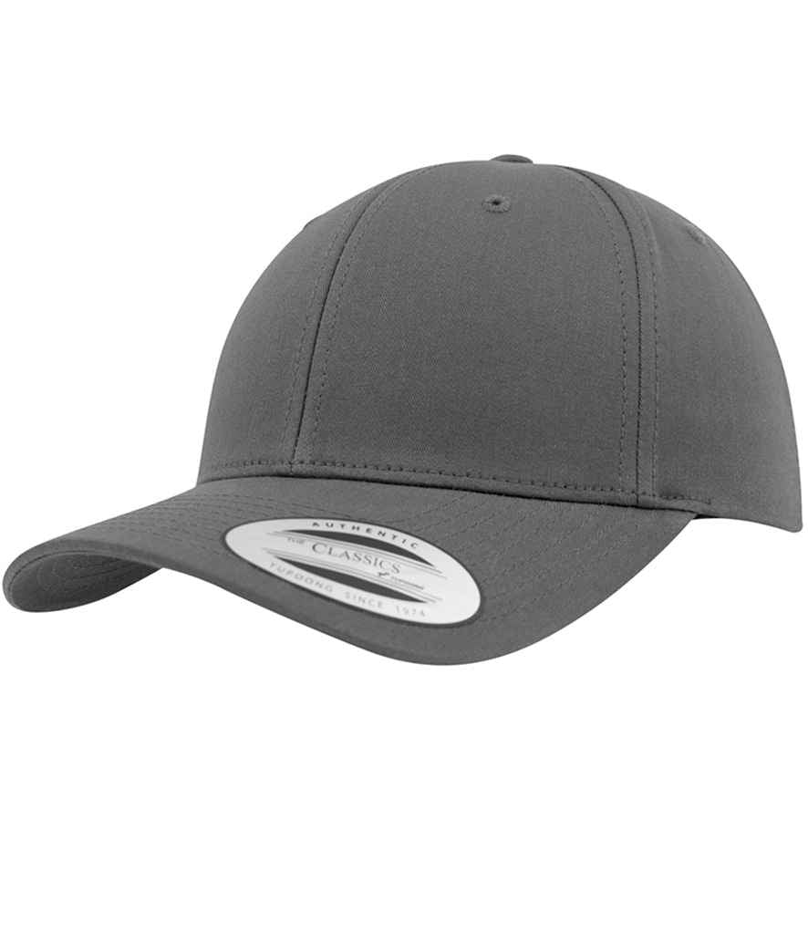 Flexfit Curved Classic Snapback Cap in Charcoal