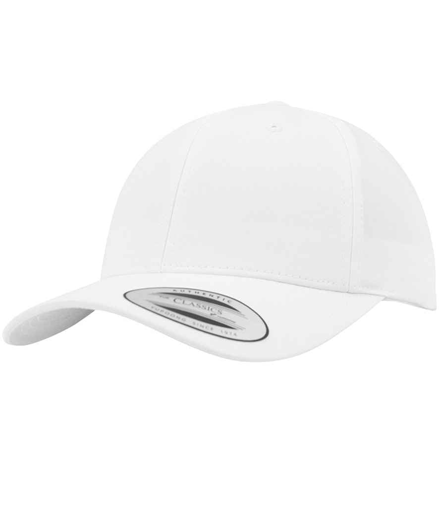Flexfit Curved Classic Snapback Cap in White