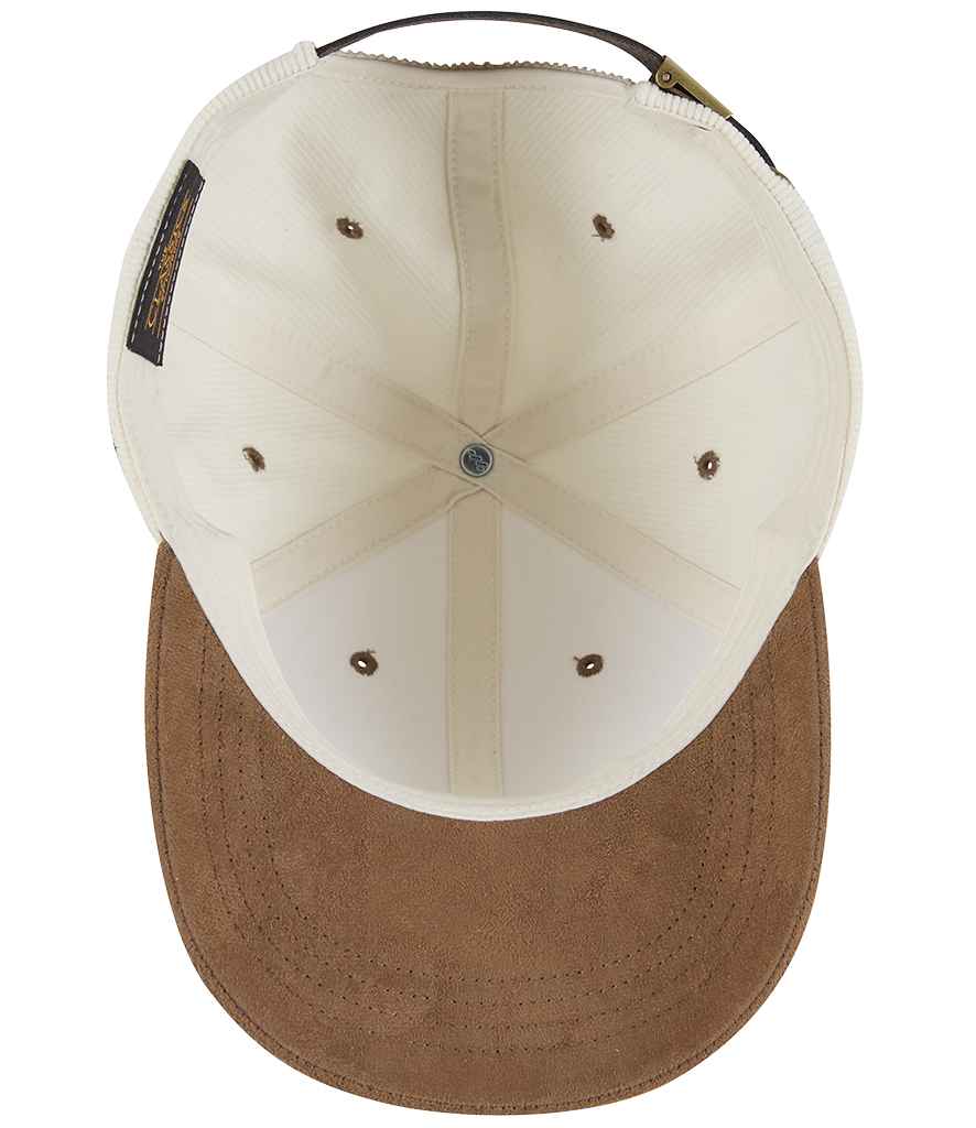 Flexfit Corduroy Suade Cap in Cream/Caramel