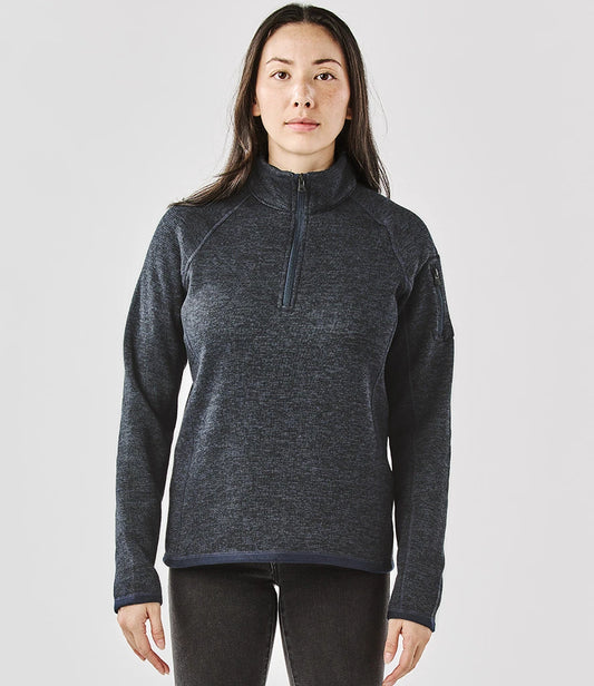Stormtech Ladies Avalante 1/4 Zip Fleece - Navy Heather - Model
