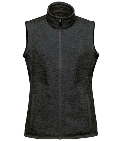 Stormtech Ladies Avalante Full Zip Knitted Fleece Gilet in Black Heather
