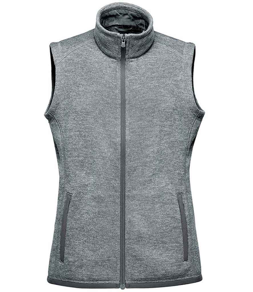 Stormtech Ladies Avalante Full Zip Knitted Fleece Gilet in Granite Heather