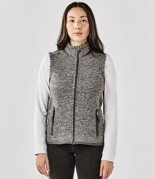 Stormtech Ladies Avalante Full Zip Knitted Fleece Gilet - Granite Heather - Model