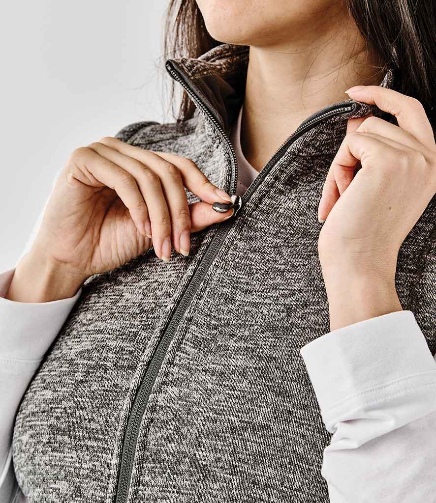 Stormtech Stormtech Ladies Avalante Full Zip Knitted Fleece Gilet Granite Heather