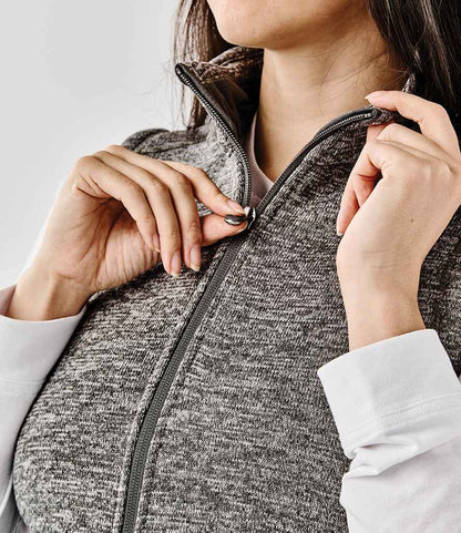 Stormtech Stormtech Ladies Avalante Full Zip Knitted Fleece Gilet Granite Heather
