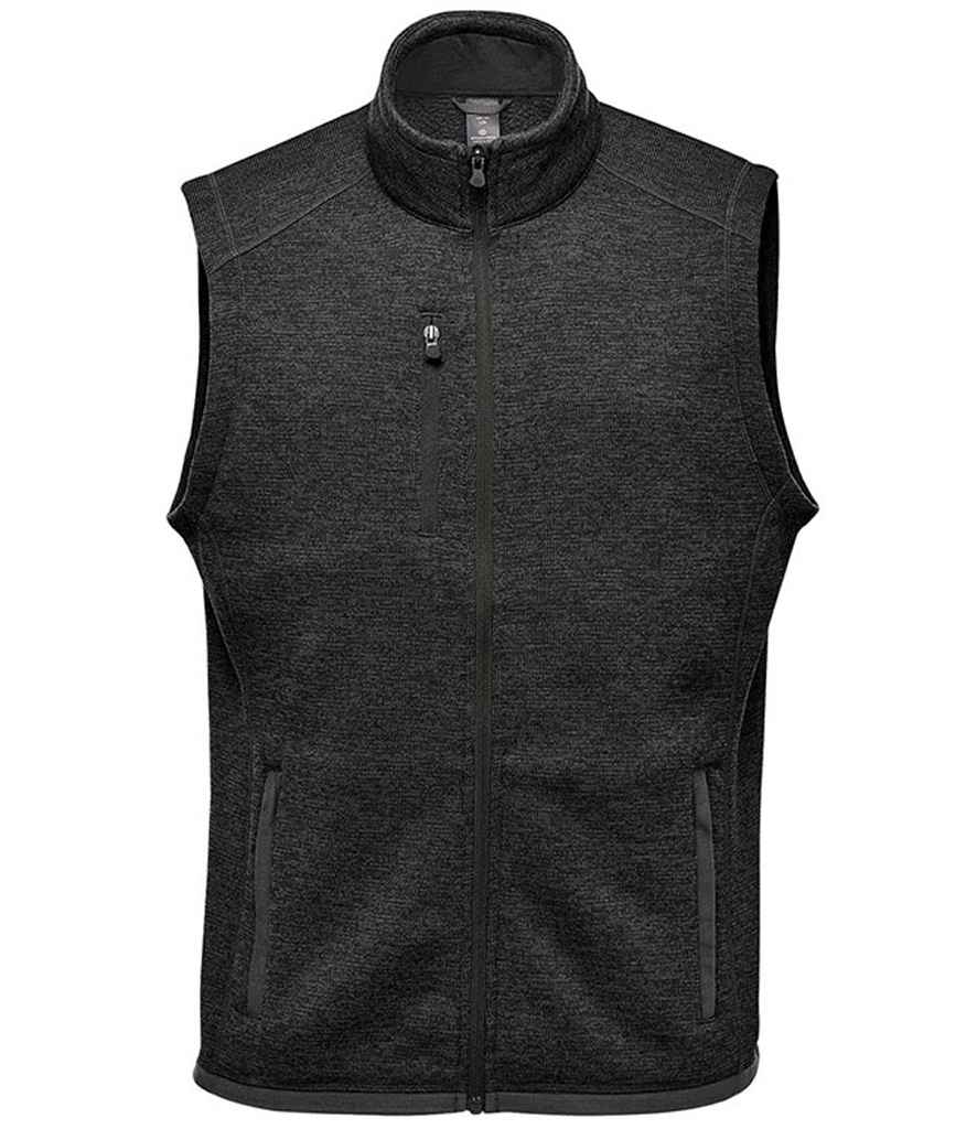 Stormtech Avalante Full Zip Knitted Fleece Gilet in Black Heather