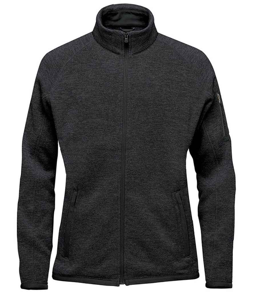 Stormtech Ladies Avalante Full Zip Knitted Fleece Jacket in Black Heather