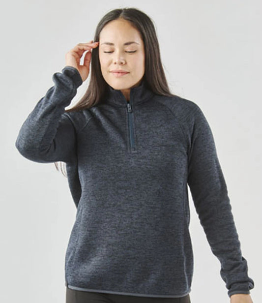 Stormtech Ladies Yosemite 1/2 Zip Pullover - Navy Heather - Model