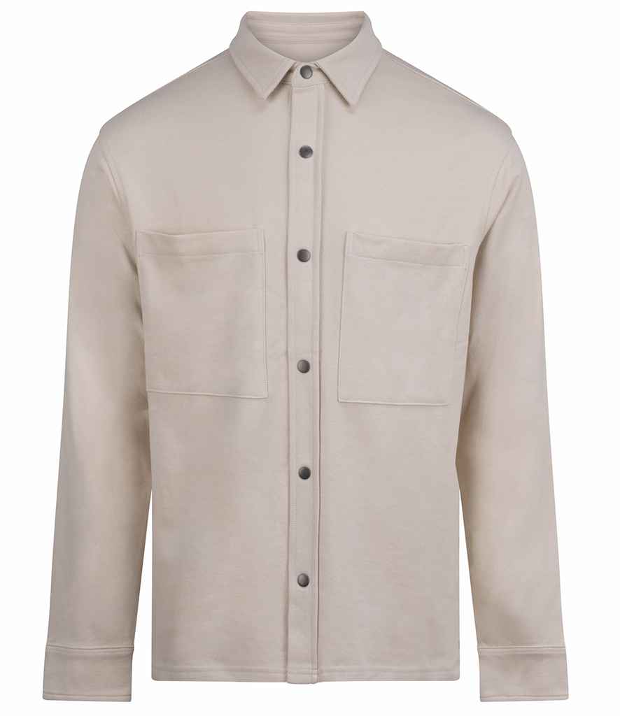 Front Row Premium Piqué Overshirt in Natural
