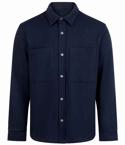 Front Row Premium Piqué Overshirt in Navy