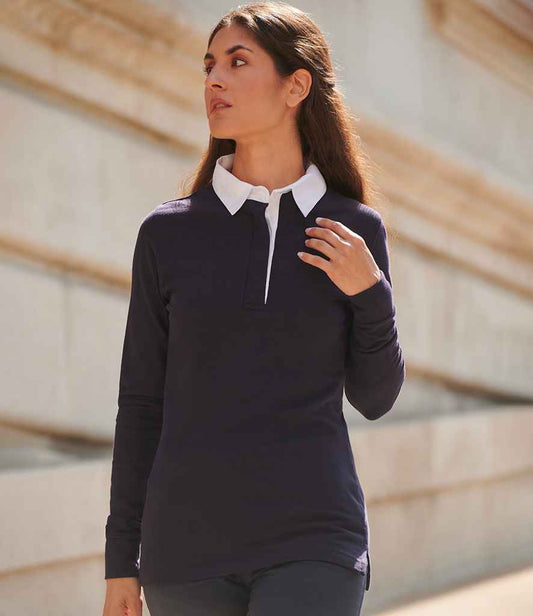 Front Row Ladies Classic Rugby Shirt - model image