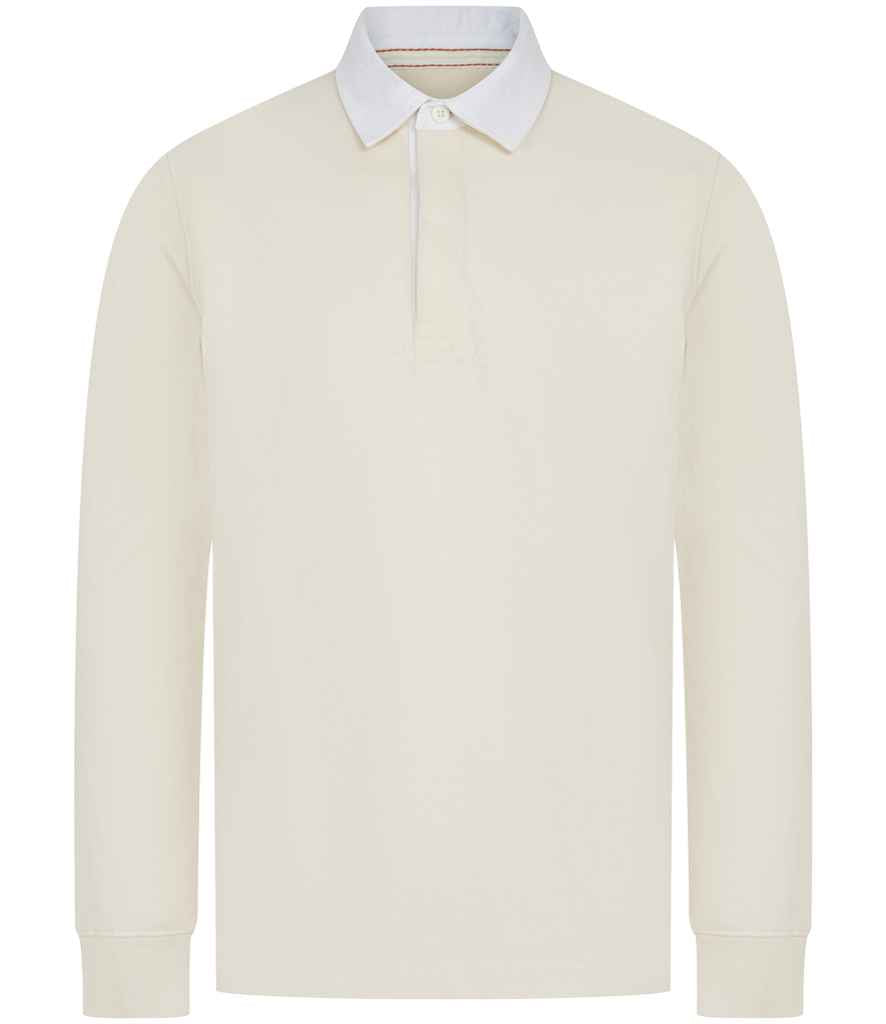 Front Row Premium Superfit Rugby Shirt in Natural