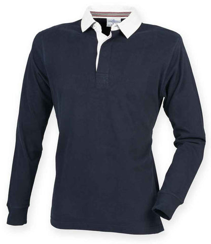 Front Row Premium Superfit Rugby Shirt in Navy