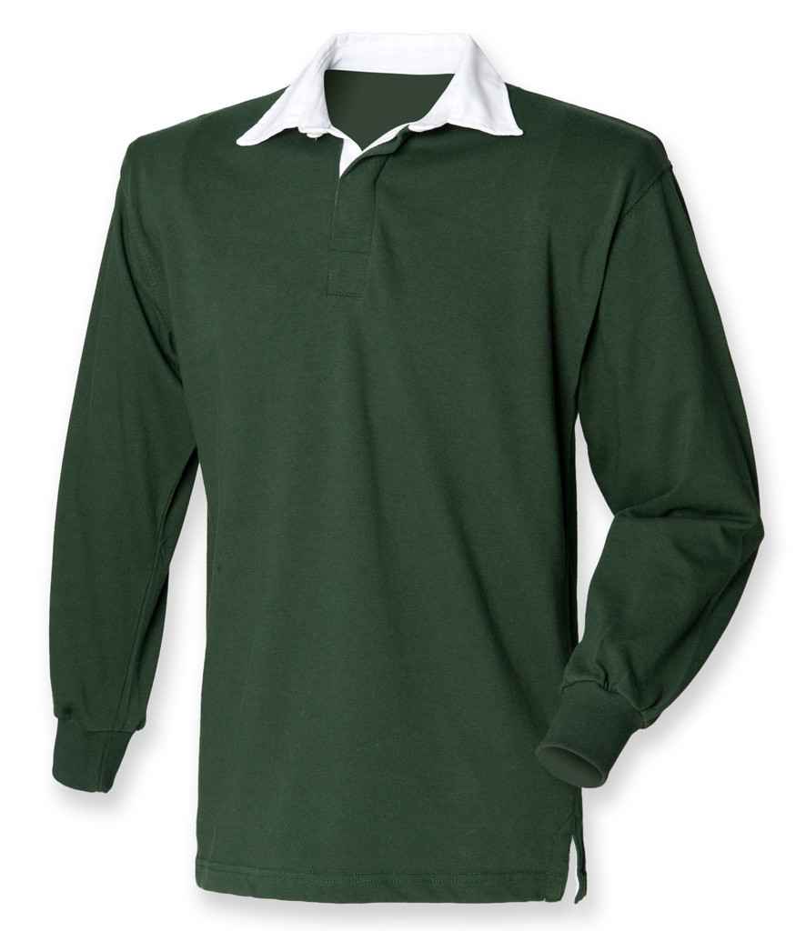 Front Row Original Rugby Shirt in Bottle Green