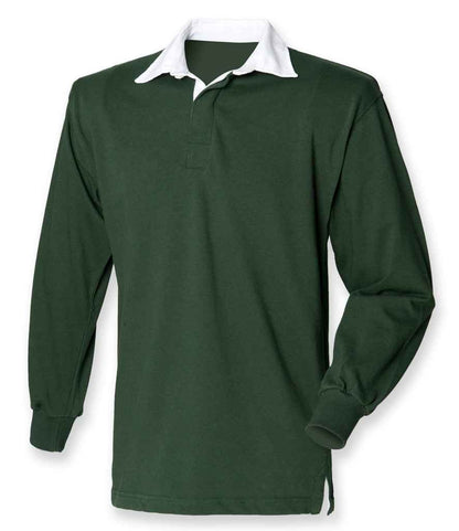 Front Row Original Rugby Shirt in Bottle Green