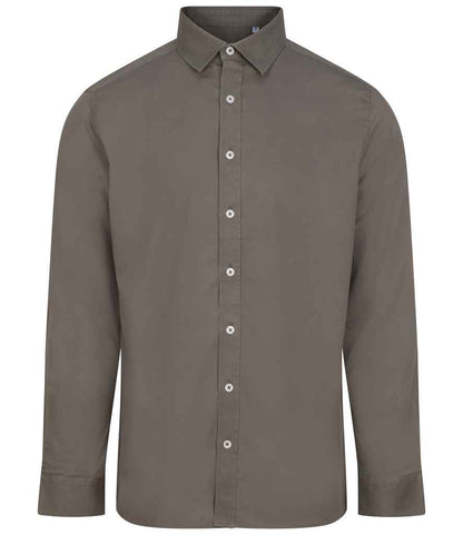 Front Row Casual Long Sleeve Shirt in Khaki