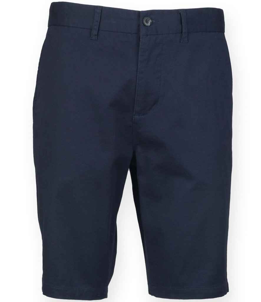 Front Row Stretch Chino Shorts in Navy