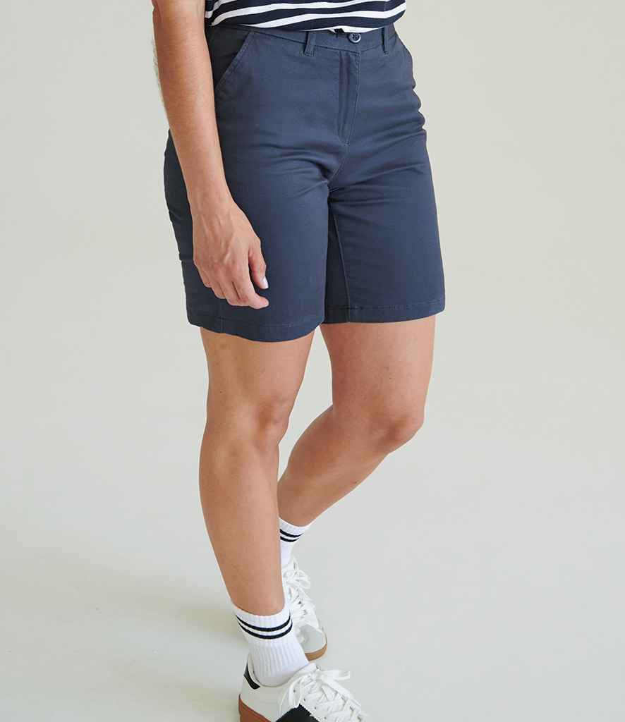 Front Row Ladies Stretch Chino Shorts - model image