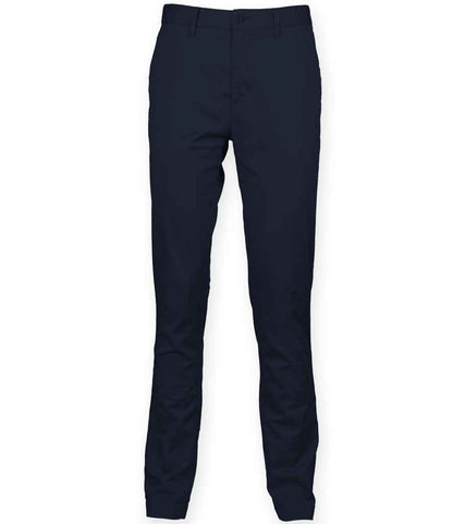 Front Row Stretch Chino Trousers in Navy