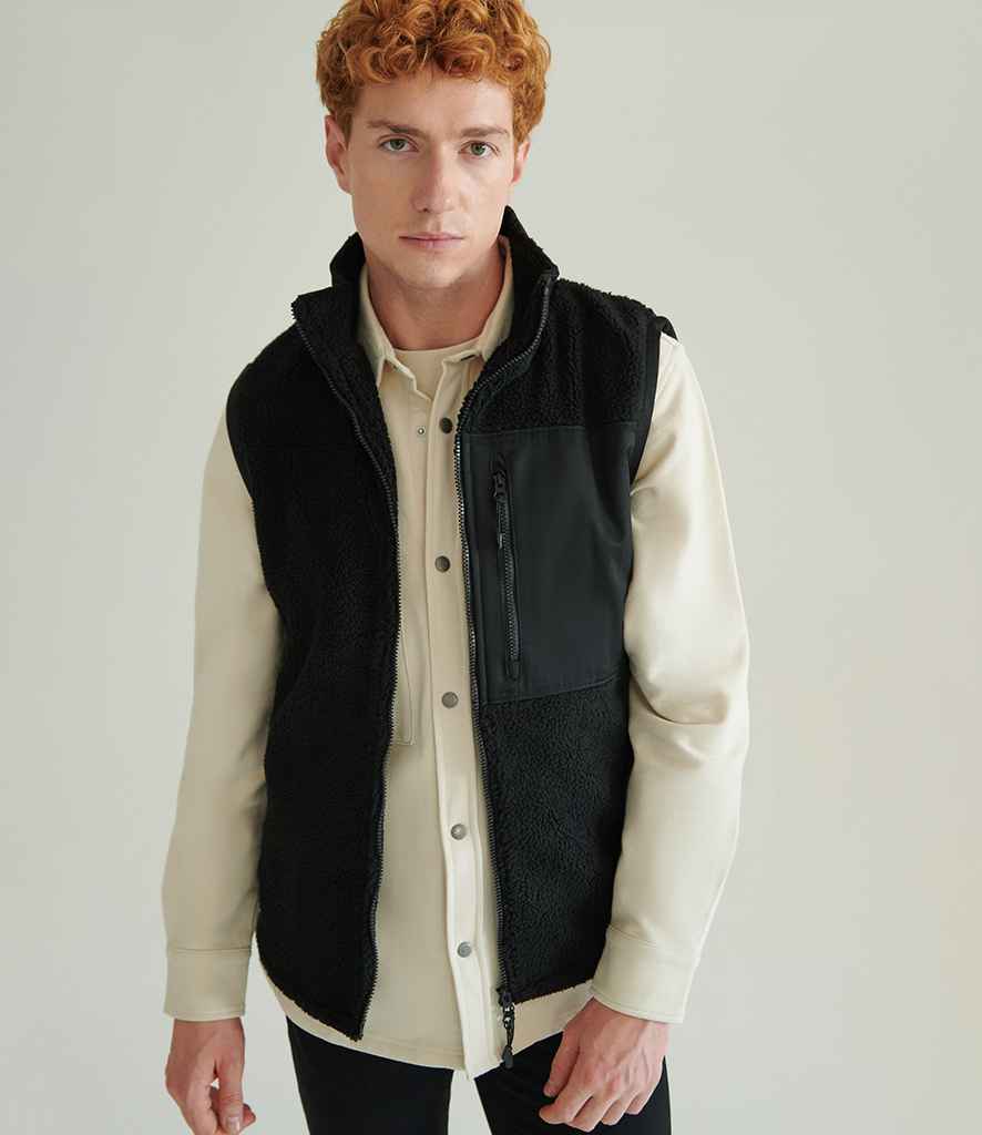 Front Row Recycled Sherpa Gilet - model image