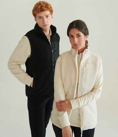 Front Row Recycled Sherpa Gilet - model image