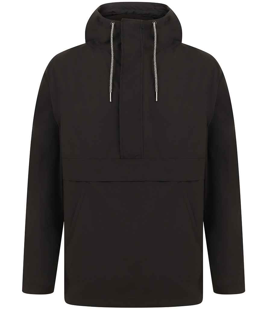 Front Row Pullover 1/2 Zip Jacket in Black