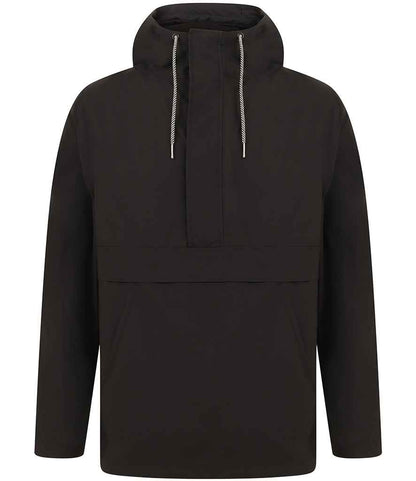 Front Row Pullover 1/2 Zip Jacket in Black
