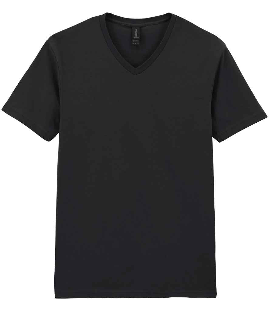 Gildan SoftStyle® V Neck T-Shirt in Black