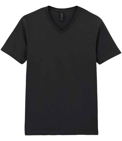 Gildan SoftStyle® V Neck T-Shirt in Black