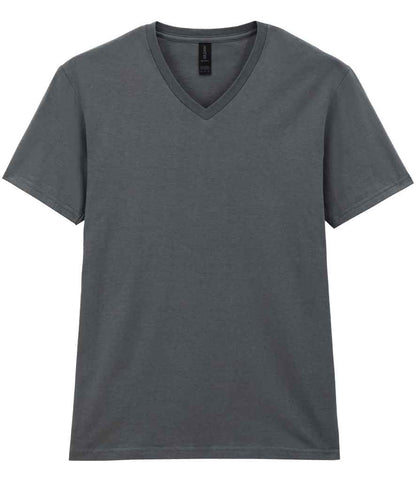 Gildan SoftStyle® V Neck T-Shirt in Charcoal