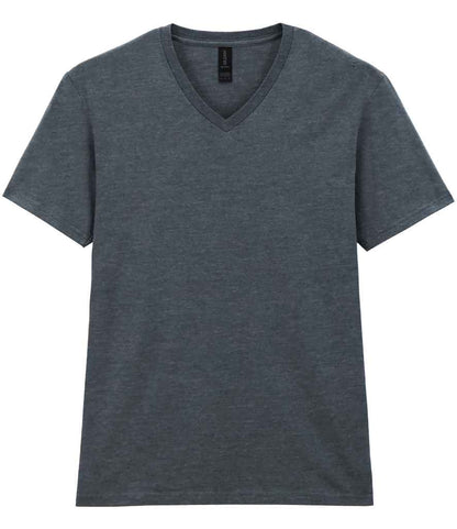 Gildan SoftStyle® V Neck T-Shirt in Dark Heather