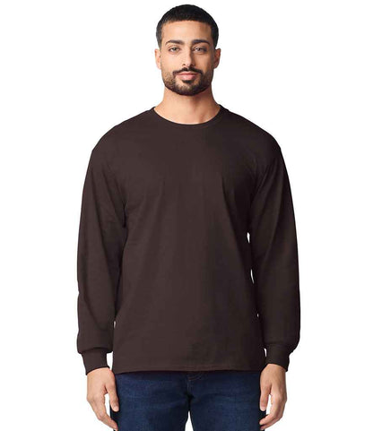 Gildan Gildan Ultra Cotton™ Long Sleeve T-Shirt Dark Chocolate