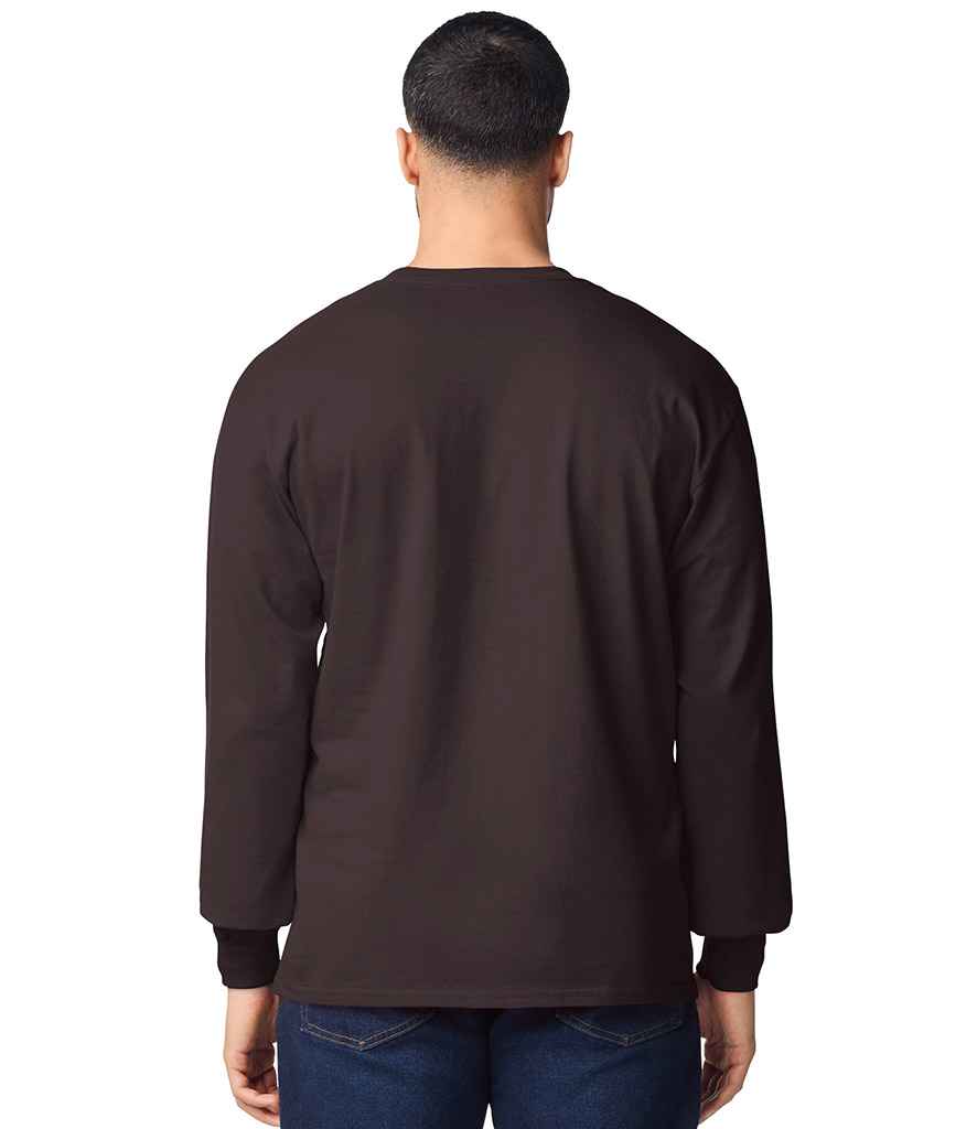 Gildan Gildan Ultra Cotton™ Long Sleeve T-Shirt Dark Chocolate