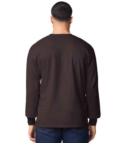 Gildan Gildan Ultra Cotton™ Long Sleeve T-Shirt Dark Chocolate