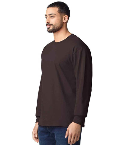 Gildan Gildan Ultra Cotton™ Long Sleeve T-Shirt Dark Chocolate