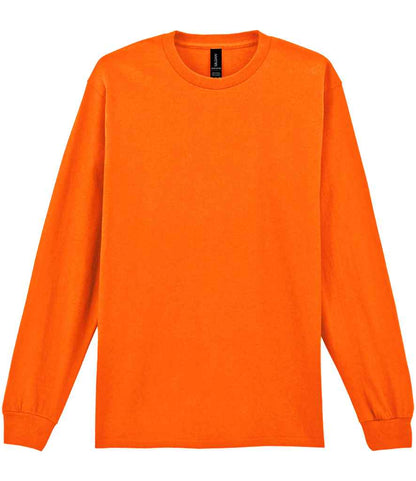 Gildan Ultra Cotton™ Long Sleeve T-Shirt in S Orange