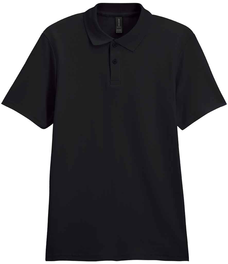 Gildan SoftStyle® Double Piqué Polo Shirt in Black