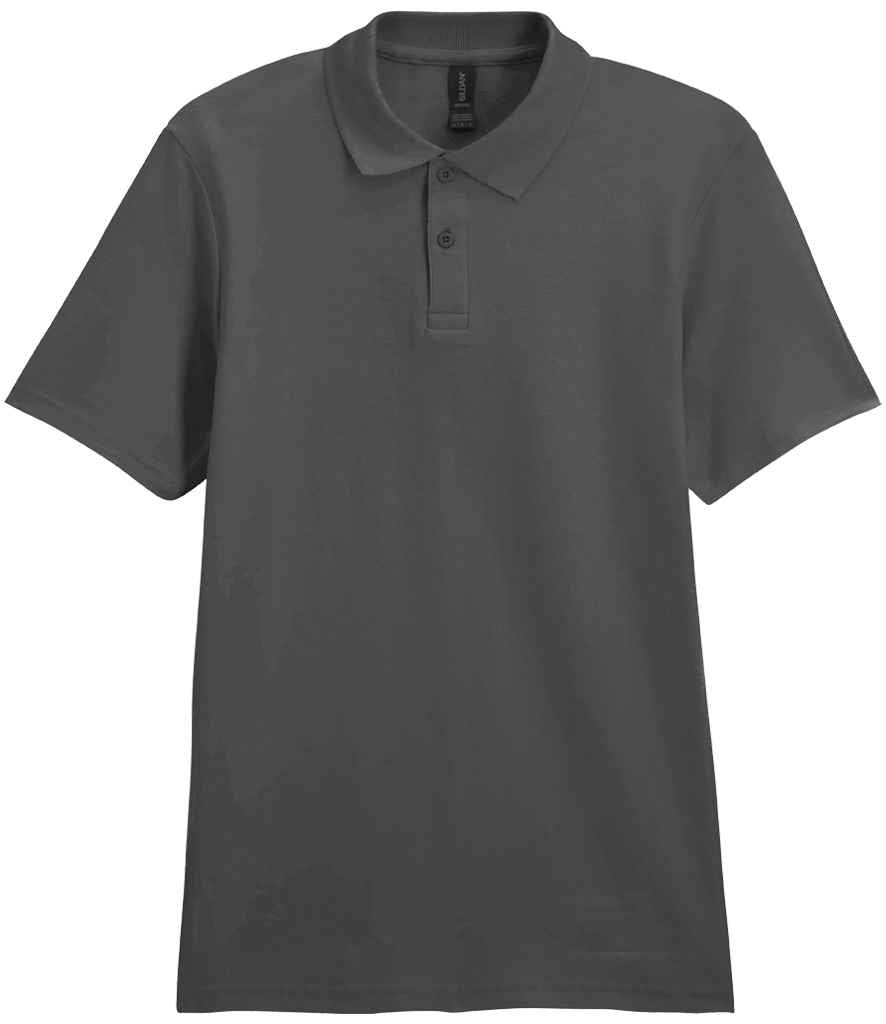 Gildan SoftStyle® Double Piqué Polo Shirt in Charcoal