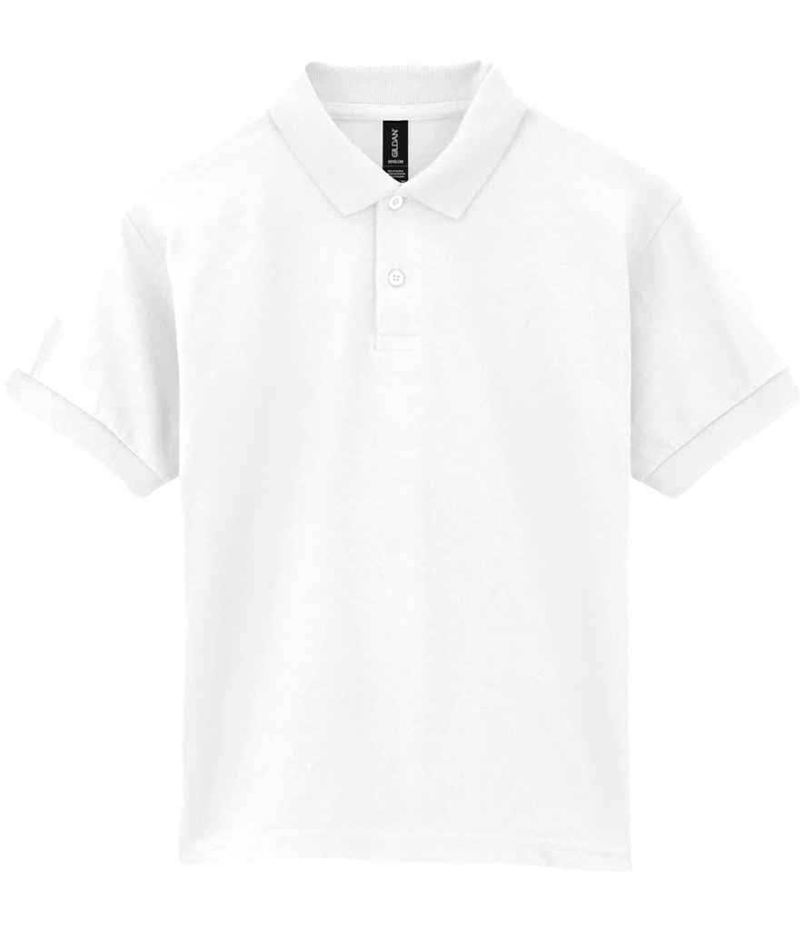 Gildan Kids DryBlend® Jersey Polo Shirt in White