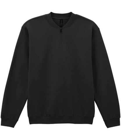 Gildan SoftStyle® Midweight Fleece 1/4 Zip Sweatshirt in Black