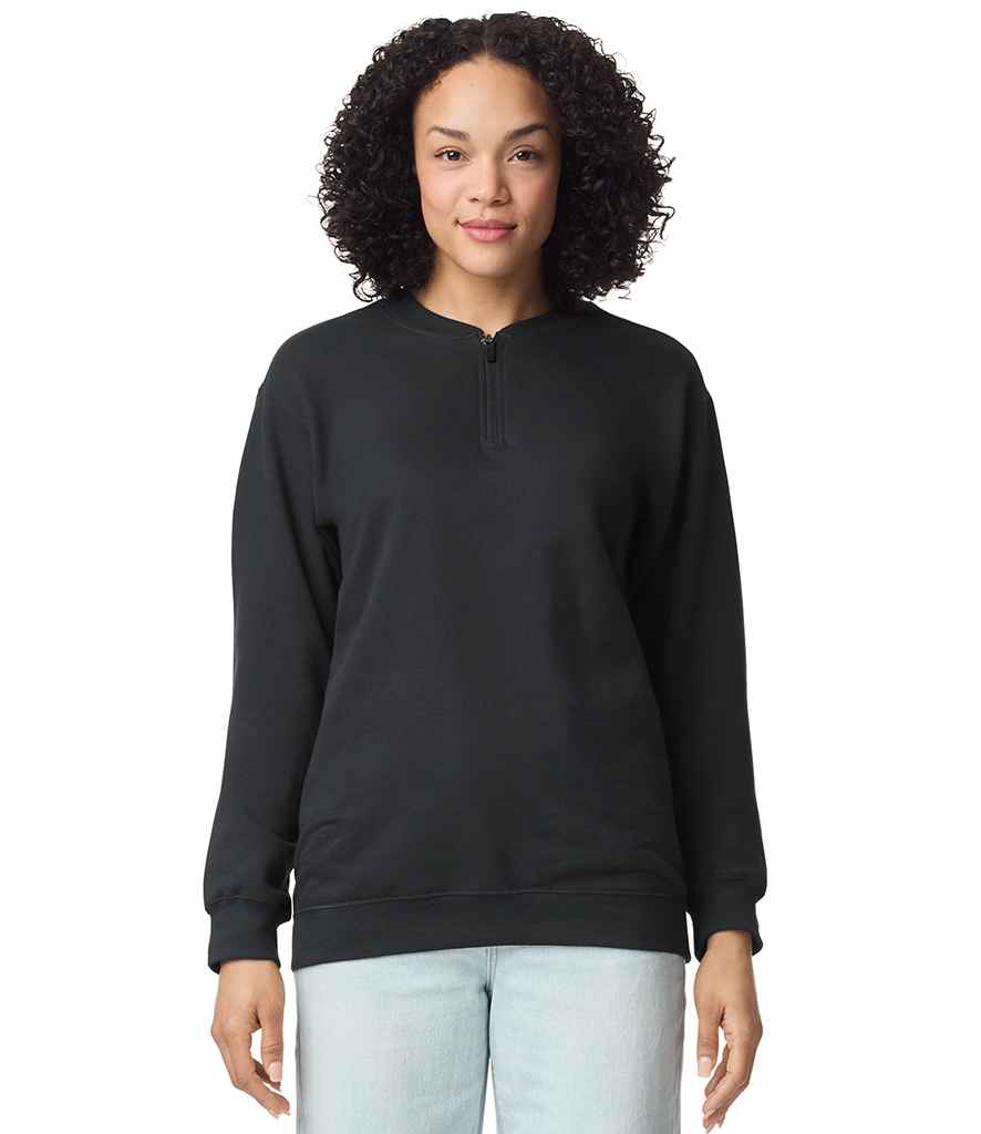 Gildan Gildan SoftStyle® Midweight Fleece 1/4 Zip Sweatshirt Black