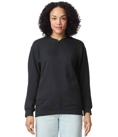 Gildan Gildan SoftStyle® Midweight Fleece 1/4 Zip Sweatshirt Black