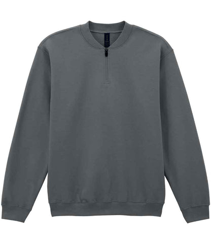 Gildan SoftStyle® Midweight Fleece 1/4 Zip Sweatshirt in Charcoal