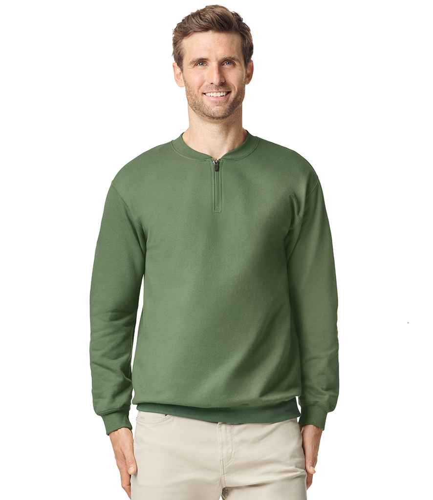 Gildan Gildan SoftStyle® Midweight Fleece 1/4 Zip Sweatshirt Military Green